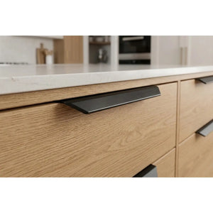 Set 50 de mânere mobilier Viefe Vann, negru mat, 200 mm (interax 128 mm) - imagine 2