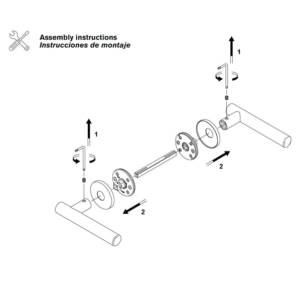 Set mâner ușă interior Viefe Brooklyn, alamă cava periată, 149 mm - imagine 6