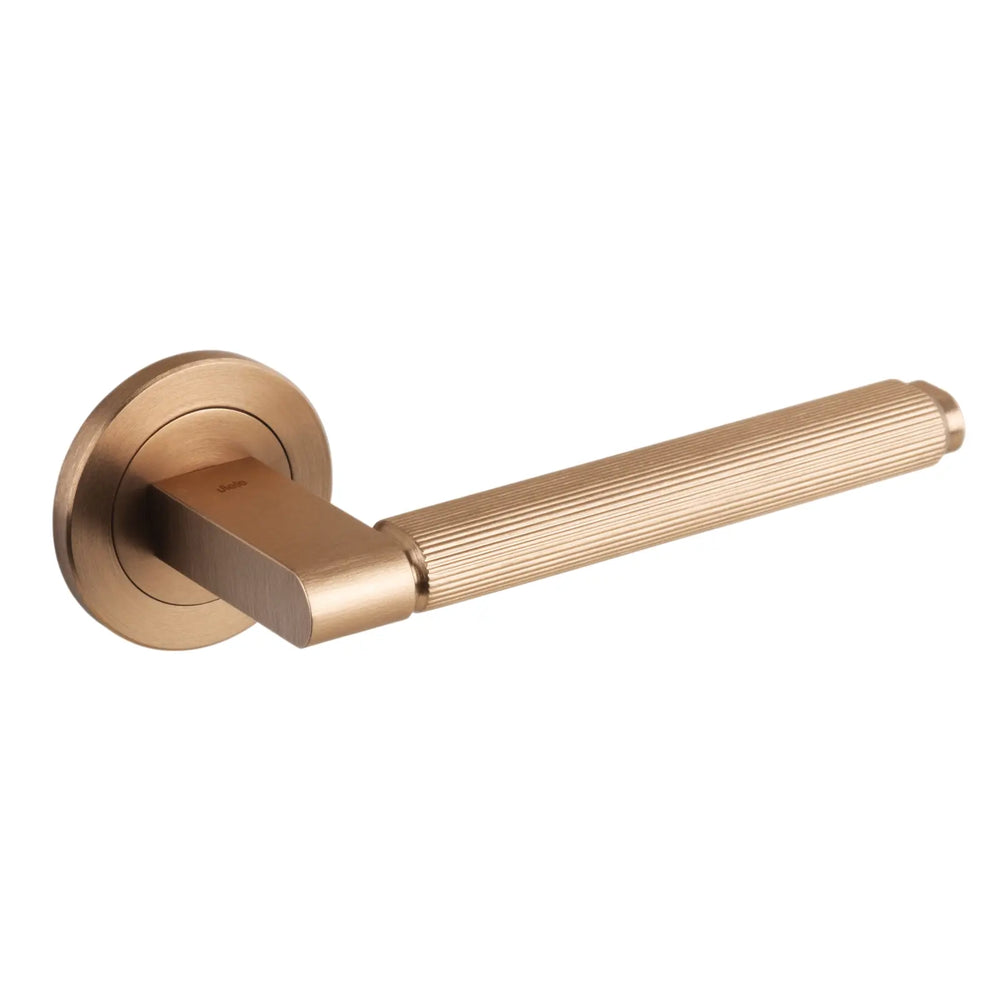 Set mâner ușă interior Viefe Brooklyn, alamă cava periată, 149 mm