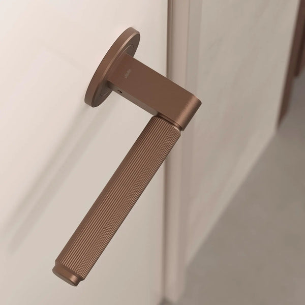Set mâner ușă interior Viefe Brooklyn, bronz periat, 149 mm - imagine 4