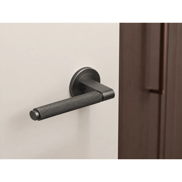 Set mâner ușă interior Viefe Brooklyn, negru titan, 149 mm - imagine 3