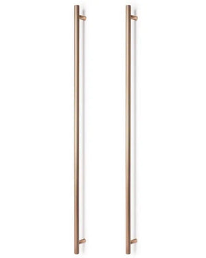 Set mânere spațiale duble Viefe Boto Big, alamă cava periată, 1122 mm (interax 1024 mm)