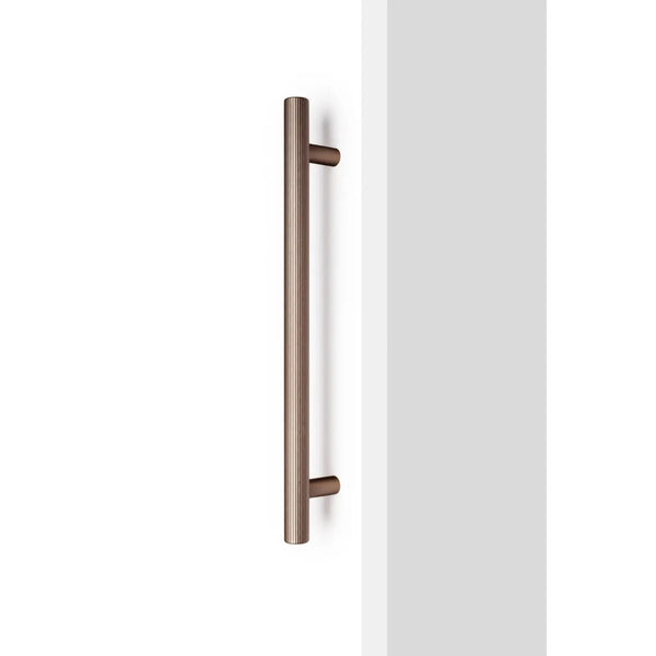Set mânere spațiale duble Viefe Boto Big, bronz periat, 418 mm (interax 320 mm) - imagine 3