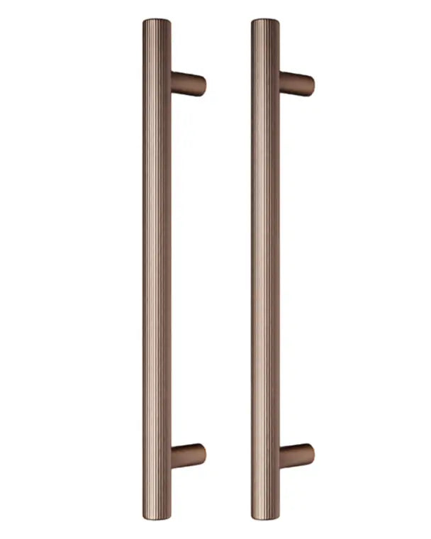 Set mânere spațiale duble Viefe Boto Big, bronz periat, 418 mm (interax 320 mm)