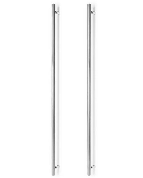 Set mânere spațiale duble Viefe Boto Big, nichel lucios, 1122 mm (interax 1024 mm)