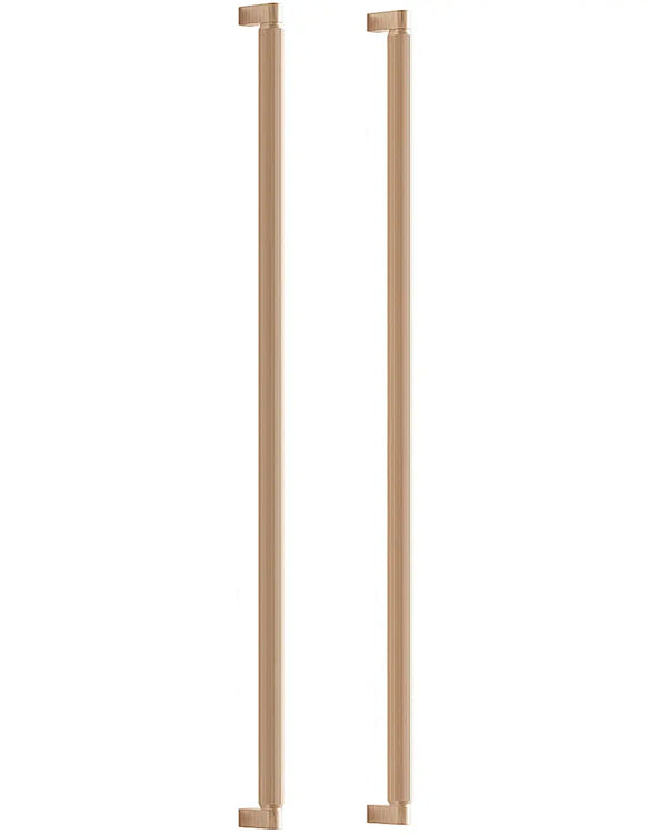Set mânere spațiale duble Viefe Brooklyn Big, alamă cava periată, 1074 mm (interax 1056 mm)