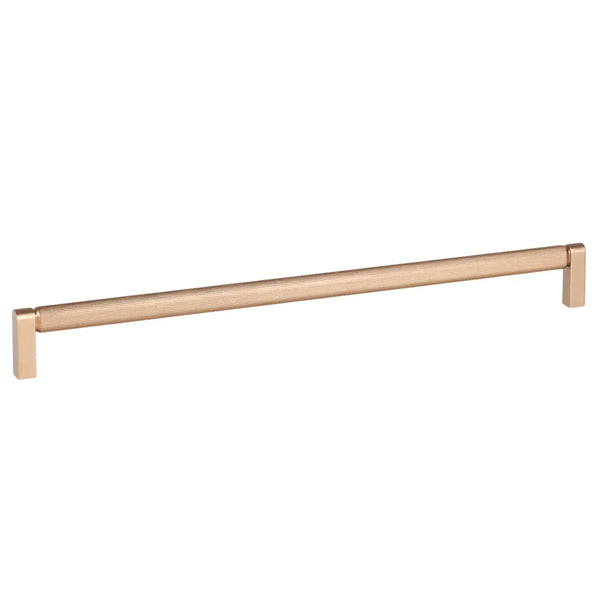 Set mânere spațiale duble Viefe Brooklyn Big, alamă cava periată, 466 mm (interax 448 mm)