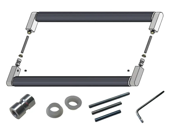 Set mânere spațiale duble Viefe Brooklyn Big, bronz periat, 1074 mm (interax 1056 mm) - imagine 7