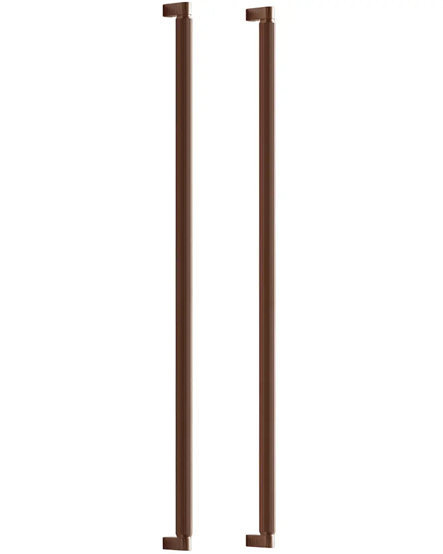 Set mânere spațiale duble Viefe Brooklyn Big, bronz periat, 1074 mm (interax 1056 mm)