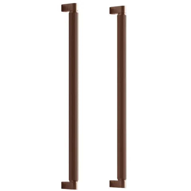 Set mânere spațiale duble Viefe Brooklyn Big, bronz periat, 466 mm (interax 448 mm)