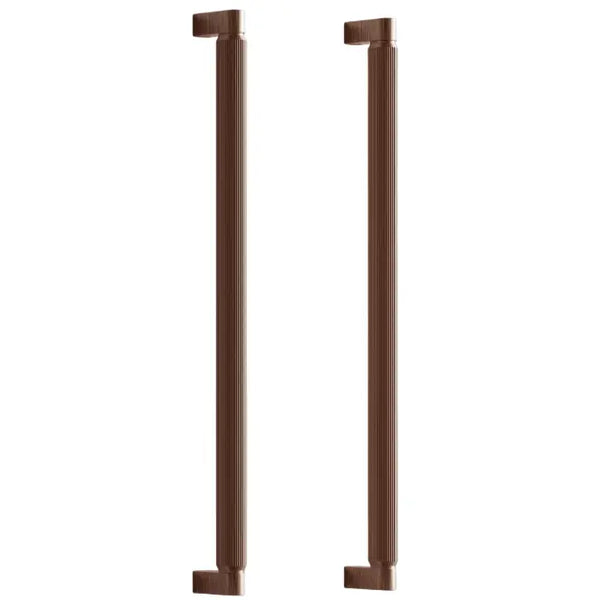 Set mânere spațiale duble Viefe Brooklyn Big, bronz periat, 466 mm (interax 448 mm)