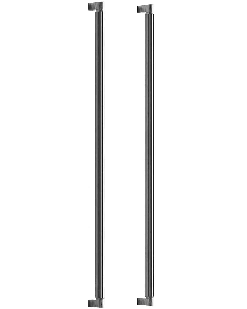 Set mânere spațiale duble Viefe Brooklyn Big, negru titan, 1074 mm (interax 448 mm)