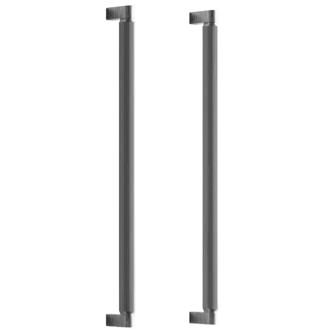Set mânere spațiale duble Viefe Brooklyn Big, negru titan, 466 mm (interax 448 mm)
