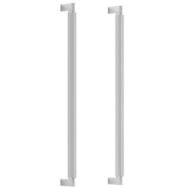Set mânere spațiale duble Viefe Brooklyn Big, nichel lucios, 466 mm (interax 448 mm)