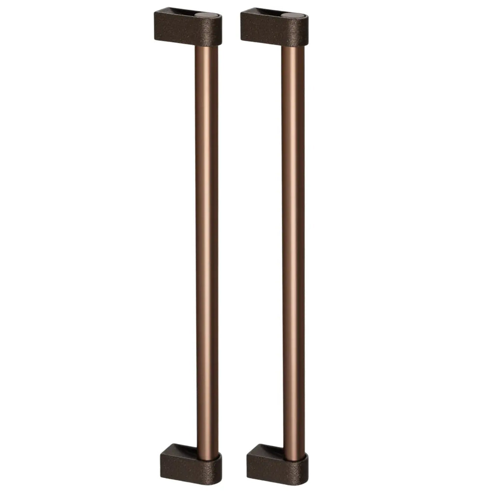 Set mânere spațiale duble Viefe Casey Big, maro metalic texturat și bronz mat, 448 mm (interax 416 mm)