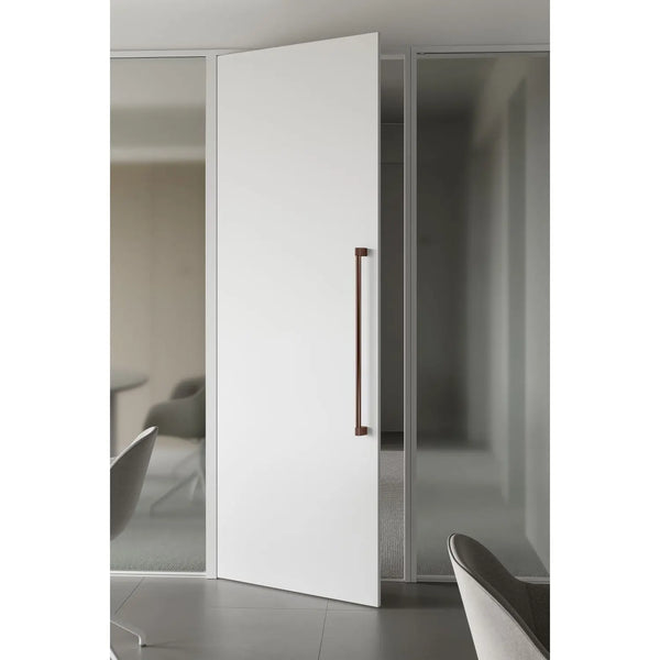 Set mânere spațiale duble Viefe Casey Big, maro metalic texturat și bronz mat, 768 mm (interax 736 mm) - imagine 2