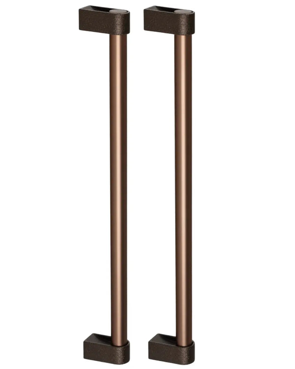 Set mânere spațiale duble Viefe Casey Big, maro metalic texturat și bronz mat, 768 mm (interax 736 mm)