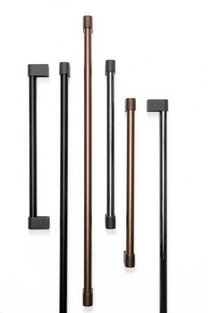 Set mânere spațiale duble Viefe Casey Big, negru lava texturat și negru mat, 448 mm (interax 416 mm) - imagine 5