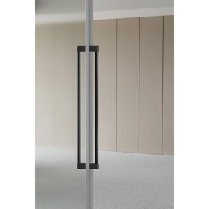 Set mânere spațiale duble Viefe Casey Big, negru lava texturat și negru mat, 768 mm (interax 736 mm) - imagine 3