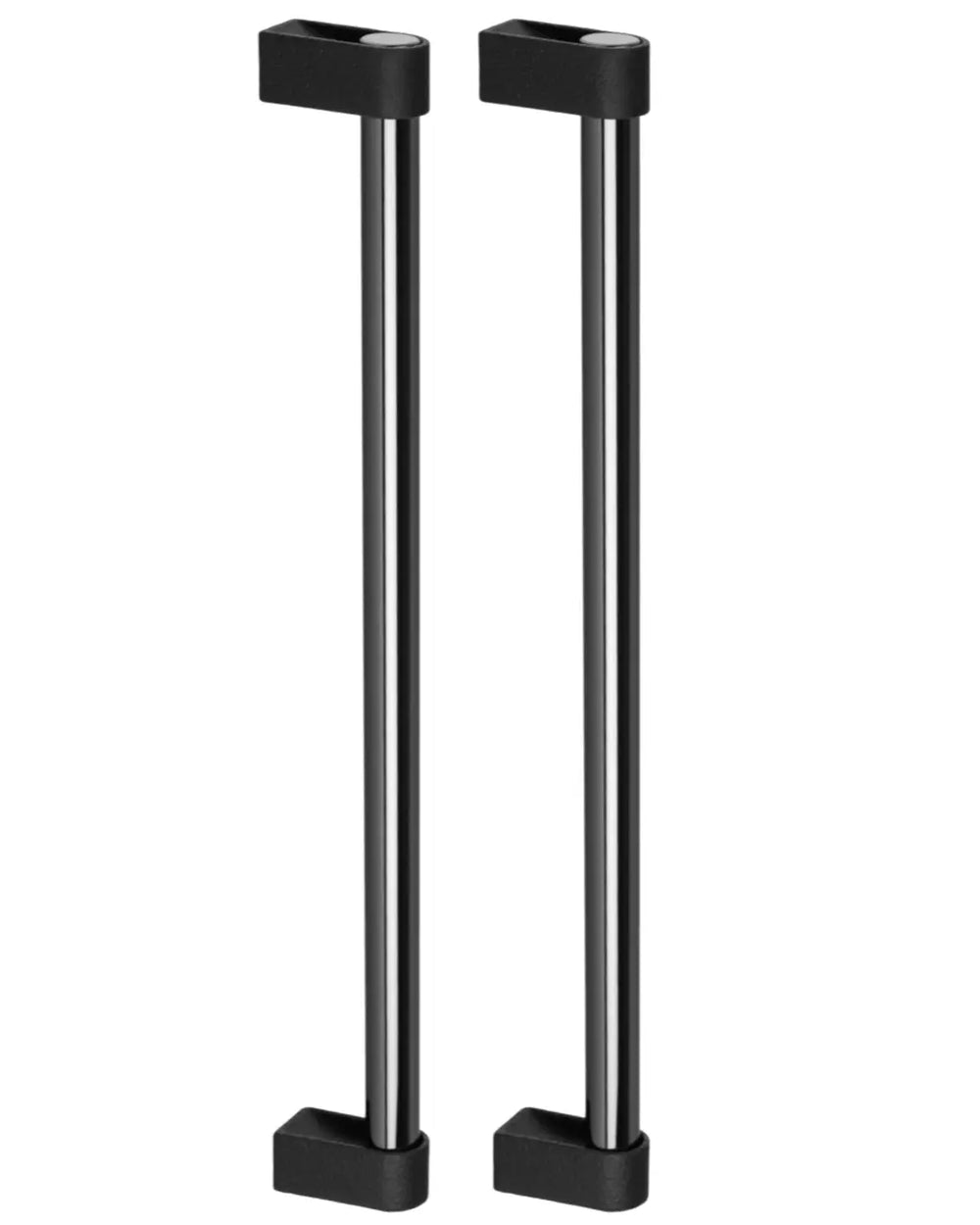 Set mânere spațiale duble Viefe Casey Big, negru lava texturat și negru titan lustruit, 768 mm (interax 736 mm)