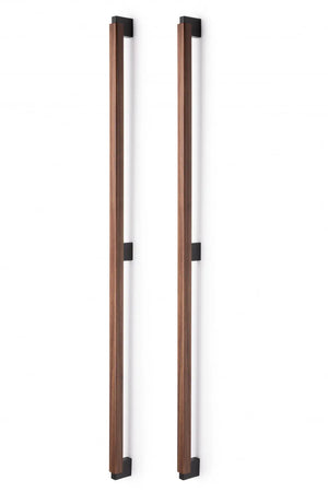 Set mânere spațiale duble Viefe Duo Big, nuc și gri lava, 1016 mm (interax 960 mm)