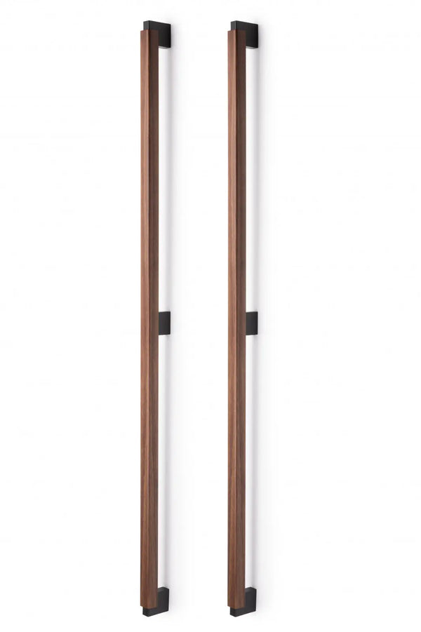 Set mânere spațiale duble Viefe Duo Big, nuc și gri lava, 1016 mm (interax 960 mm)