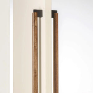Set mânere spațiale duble Viefe Duo Big, nuc și gri lava, 536 mm (interax 480 mm) - imagine 3