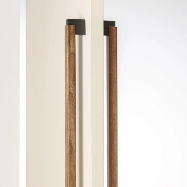 Set mânere spațiale duble Viefe Duo Big, nuc și gri lava, 536 mm (interax 480 mm) - imagine 3