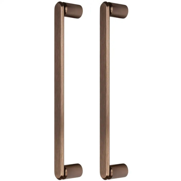 Set mânere spațiale duble Viefe Fase Big, bronz periat, 348 mm (interax 320 mm)