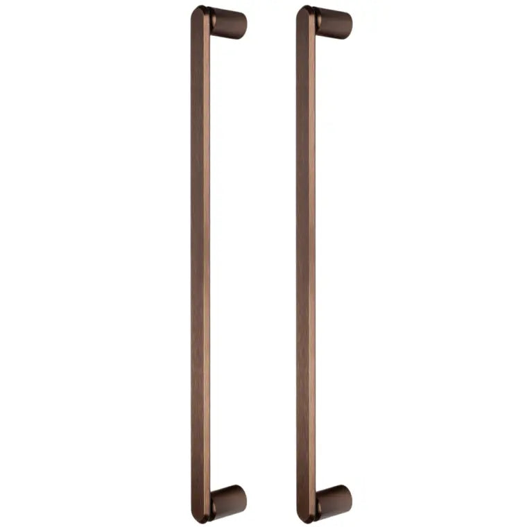 Set mânere spațiale duble Viefe Fase Big, bronz periat, 508 mm (interax 480 mm)
