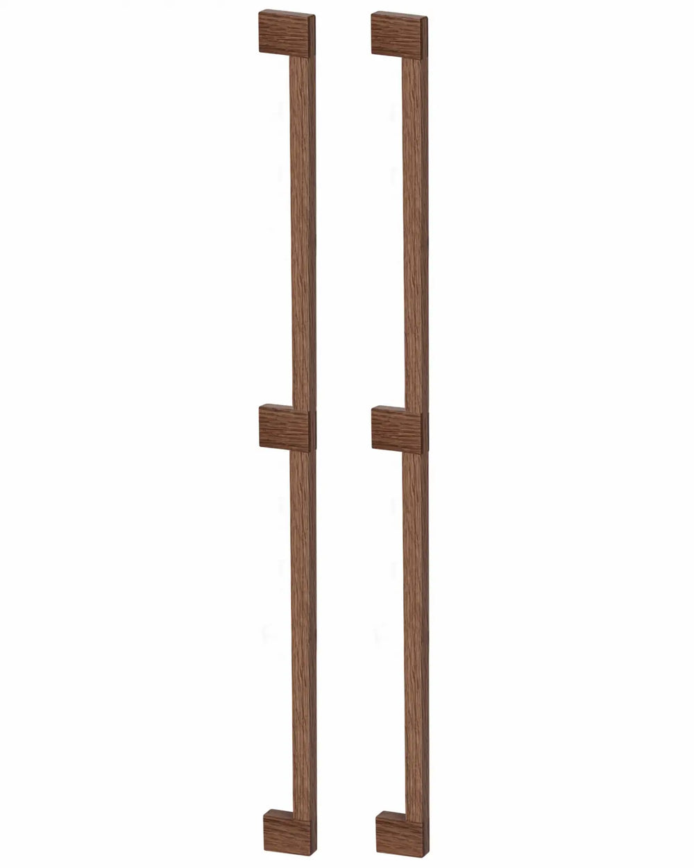 Set mânere spațiale duble Viefe Hako Big, nuc, 1005 mm (interax 960 mm)