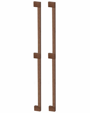 Set mânere spațiale duble Viefe Hako Big, nuc, 1005 mm (interax 960 mm)