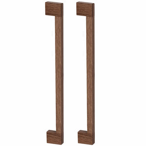 Set mânere spațiale duble Viefe Hako Big, nuc, 525 mm (interax 480 mm)