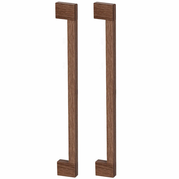 Set mânere spațiale duble Viefe Hako Big, nuc, 525 mm (interax 480 mm)