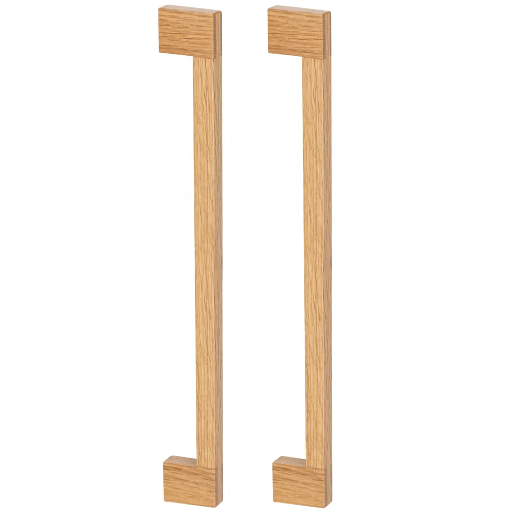 Set mânere spațiale duble Viefe Hako Big, stejar, 525 mm (interax 480 mm)