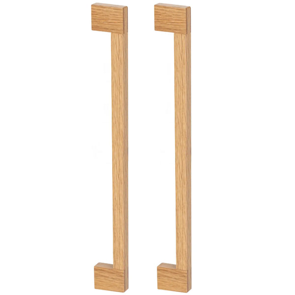 Set mânere spațiale duble Viefe Hako Big, stejar, 525 mm (interax 480 mm)