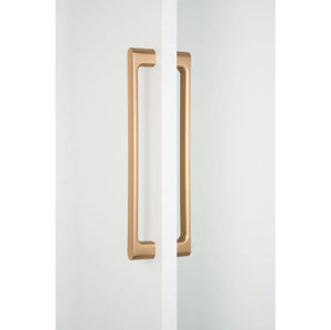 Set mânere spațiale duble Viefe Luv Big, alamă cava periată, 419 mm (interax 384 mm) - imagine 3