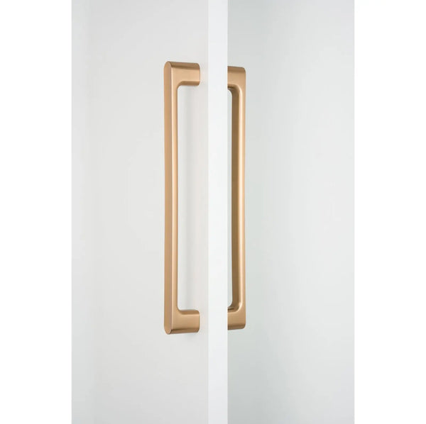 Set mânere spațiale duble Viefe Luv Big, alamă cava periată, 419 mm (interax 384 mm) - imagine 3
