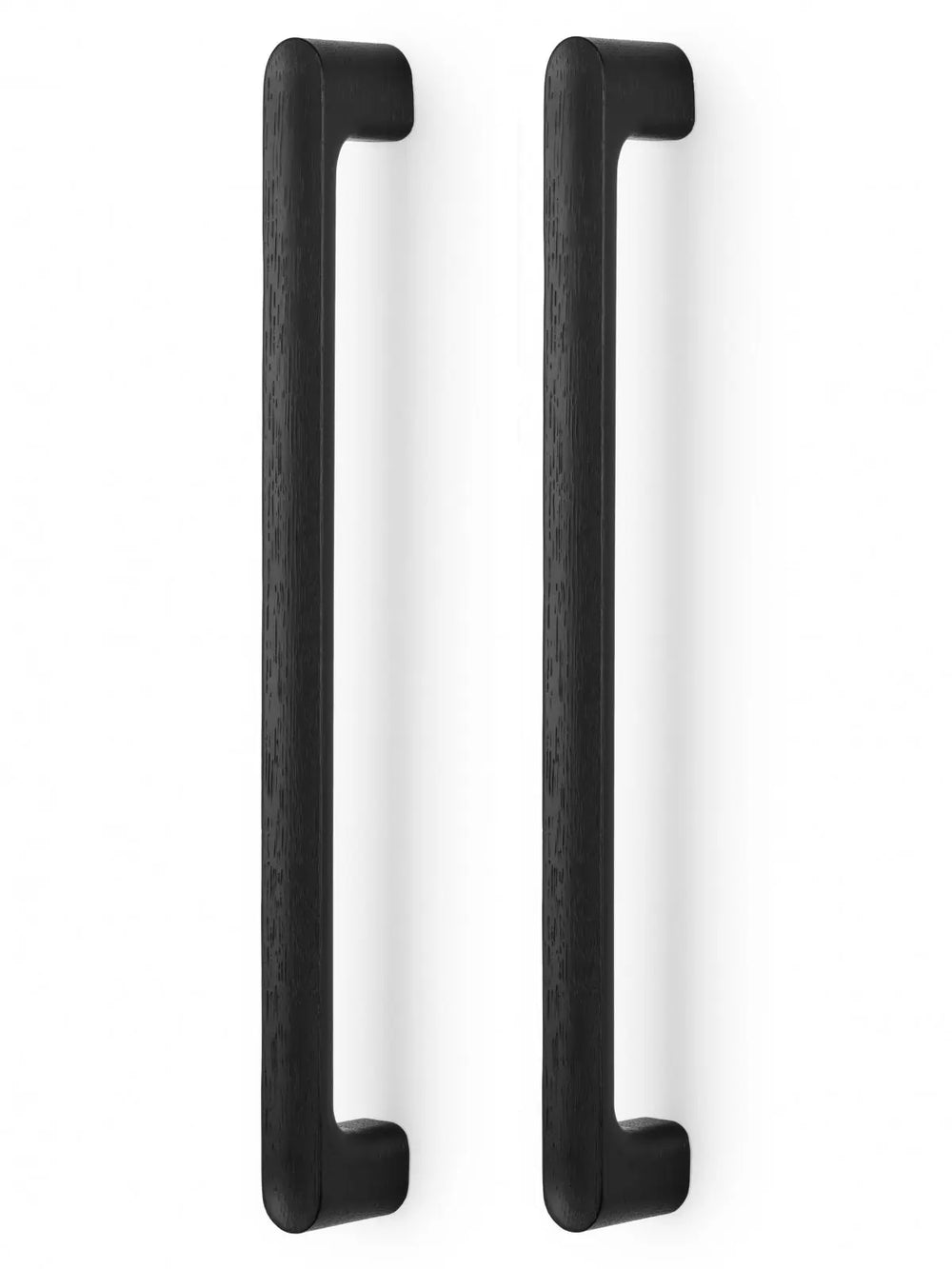 Set mânere spațiale duble Viefe Luv Wood, frasin negru mat lacuit, 418,5 mm (interax 384 mm)
