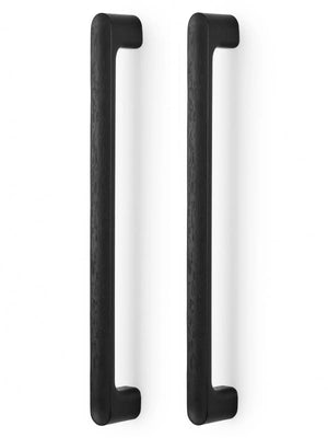 Set mânere spațiale duble Viefe Luv Wood, frasin negru mat lacuit, 418,5 mm (interax 384 mm)