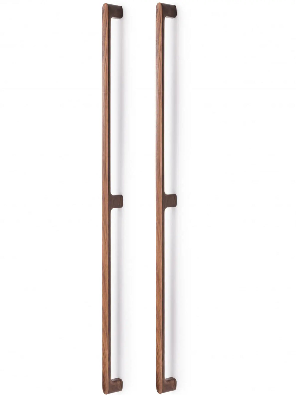 Set mânere spațiale duble Viefe Luv Wood, nuc, 1026,5 mm (interax 992 mm)