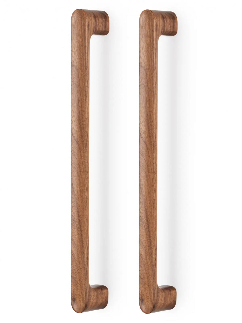 Set mânere spațiale duble Viefe Luv Wood, nuc, 418,5 mm (interax 384 mm)
