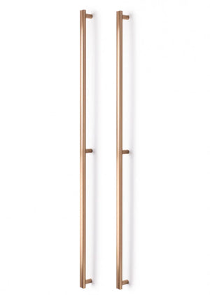Set mânere spațiale duble Viefe Moon, alamă cava periată, 1096 mm (interax 1056 mm)