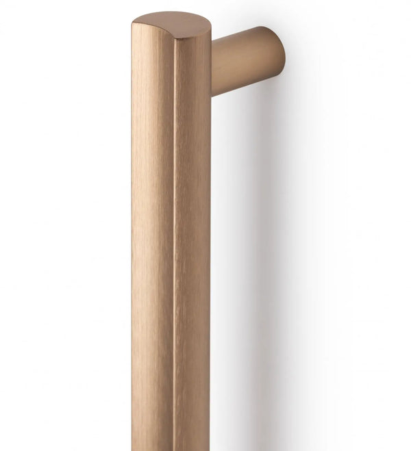 Set mânere spațiale duble Viefe Moon, alamă cava periată, 424 mm (interax 384 mm)