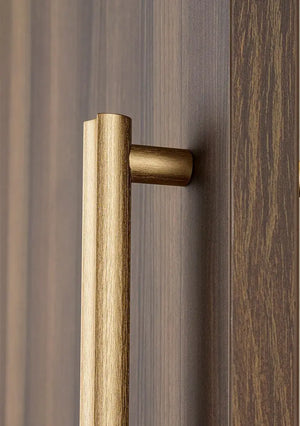 Set mânere spațiale duble Viefe Moon, alamă cava periată, 424 mm (interax 384 mm) - imagine 2
