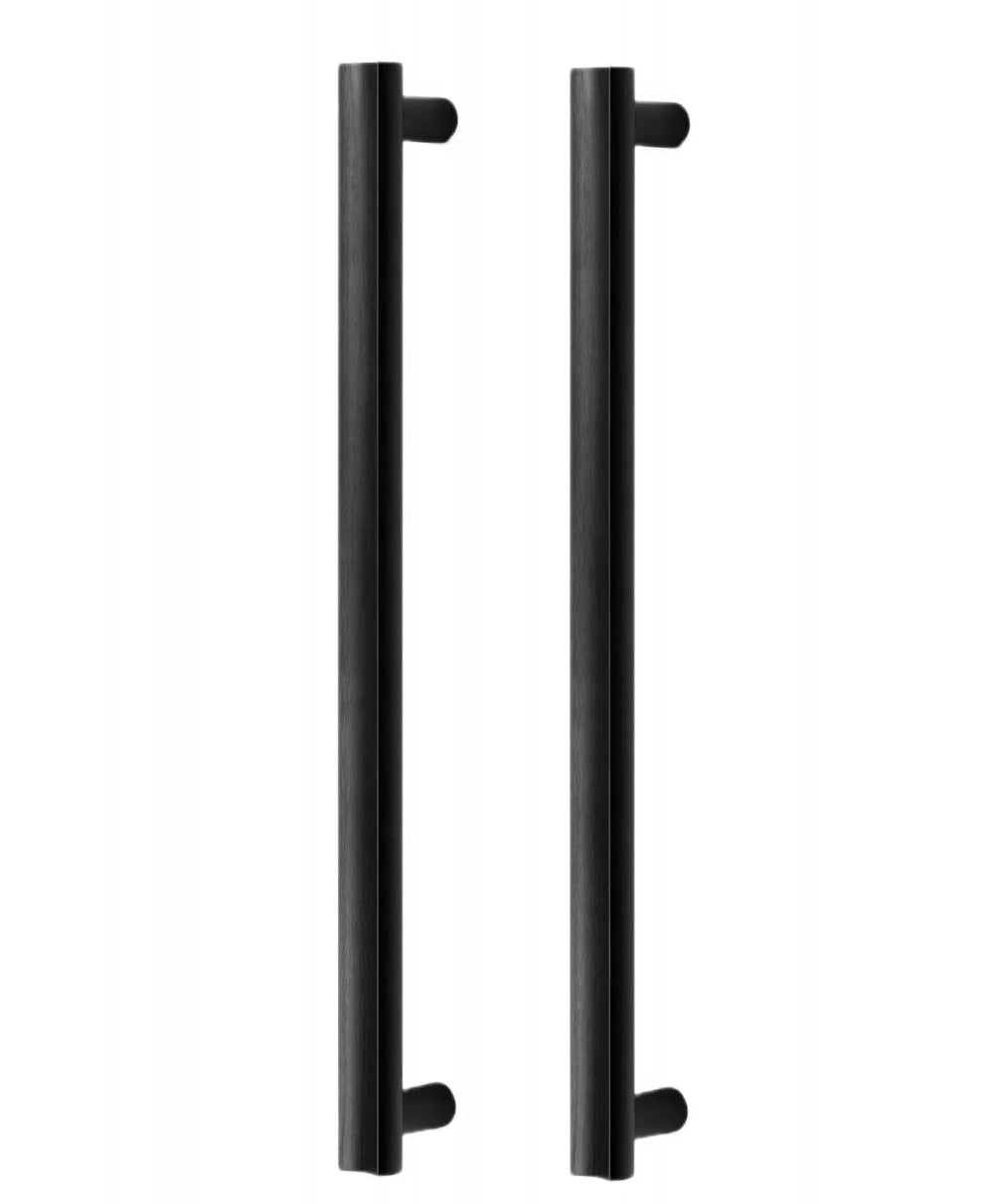 Set mânere spațiale duble Viefe Moon, negru periat, 424 mm (interax 384 mm)