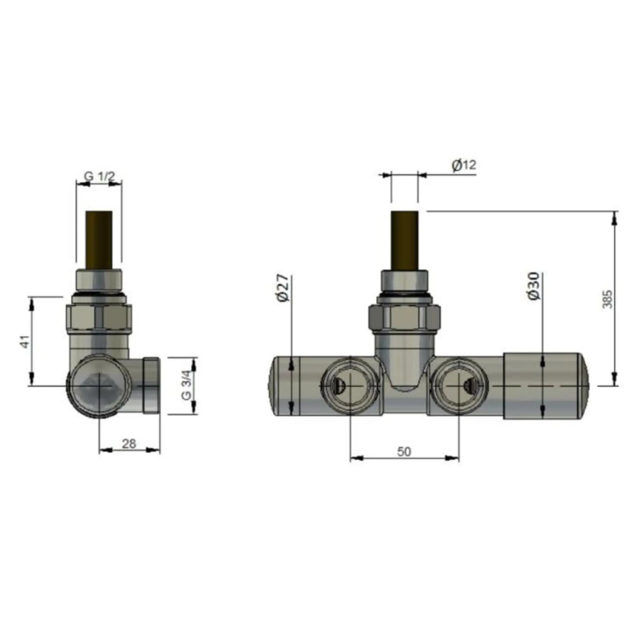 Robinet termostatic dreapta pentru radiator SPEARPEX / UNICO – crom Lussoline