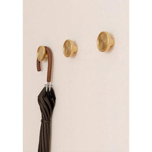 Agățătoare cuier Viefe Boto, alamă cava periată, 80 × 45 mm - imagine 2