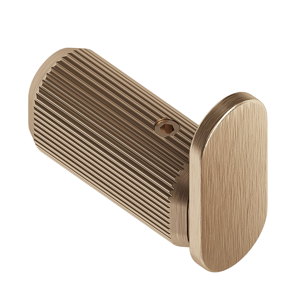 Agățătoare cuier Viefe Brooklyn, alamă cava periată, 15 × 35 mm