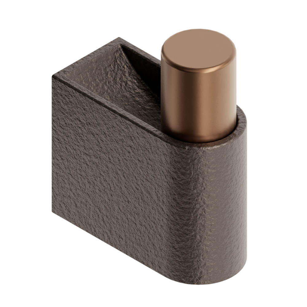 Agățătoare cuier Viefe Casey, maro metalic texturat și bronz mat, 23 × 61 mm